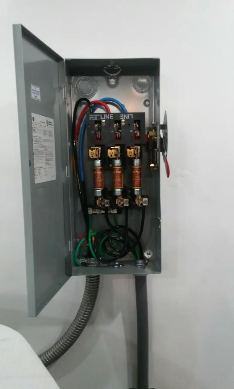 Three-phase disconnect switch installed for Electrical Wiring & Rewiring in Evans