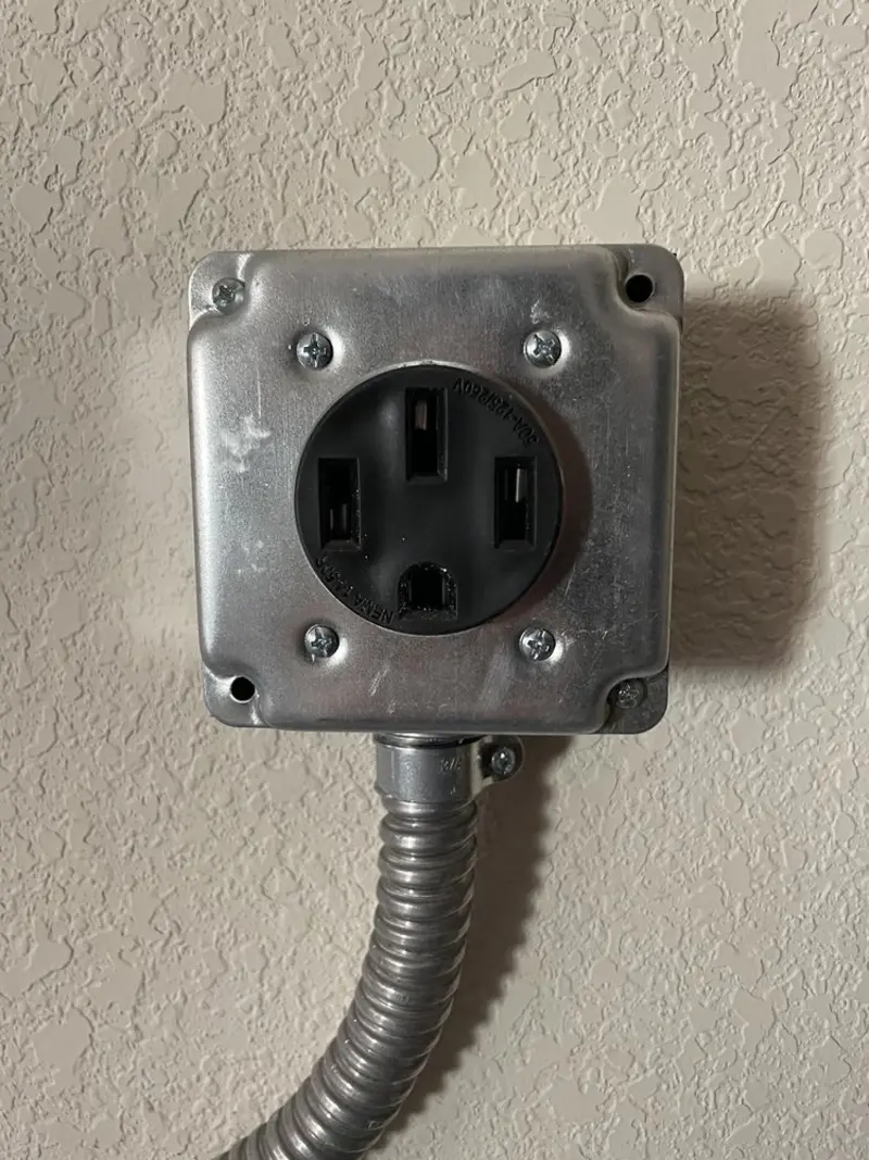 NEMA 14-50 outlet installed for Smart Home Electrical in Evans