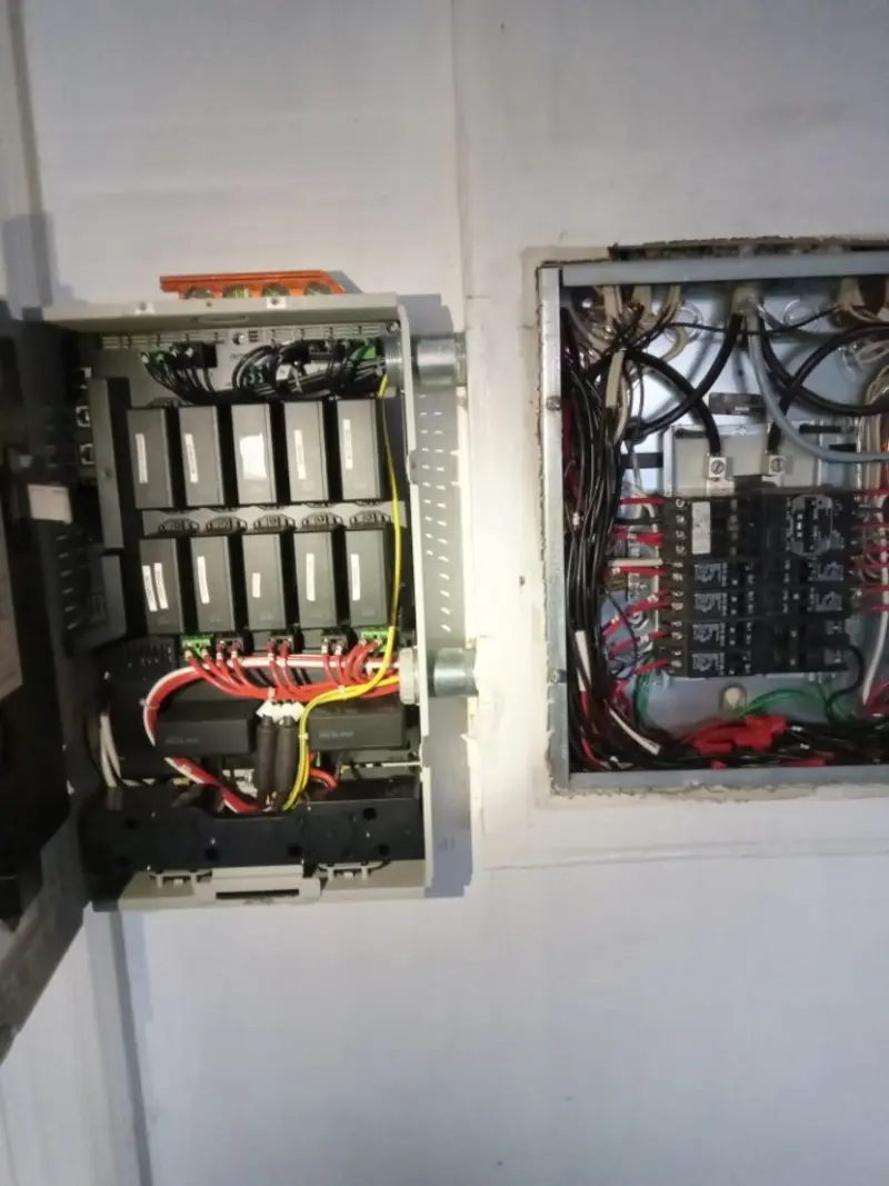 Electrical panel upgrade completed for Security Camera Wiring in Evans